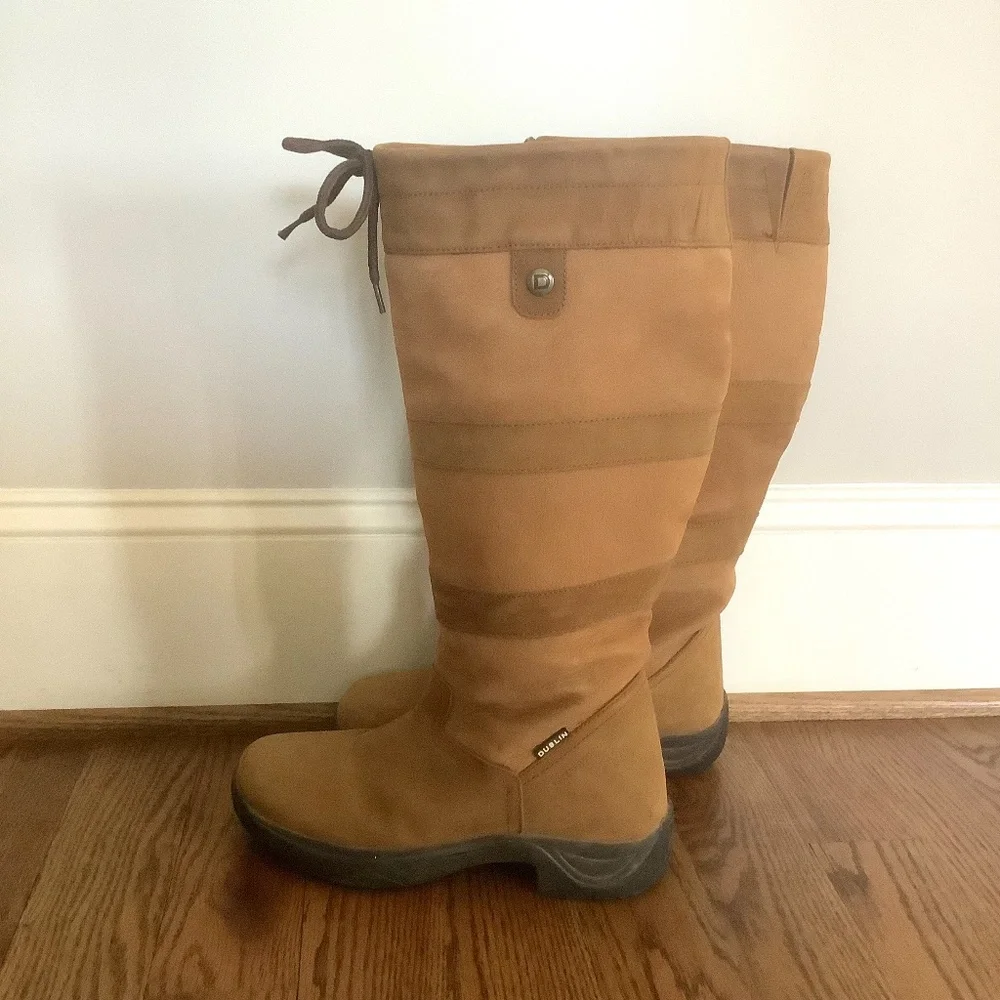 To the Knee Tan Suede Lace-Top Boots